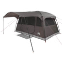 vidaXL Cort tunel cu acoperis culoare maro gri 366 x 244 x 198 cm
