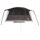 vidaXL Cort tunel cu acoperis culoare maro gri 366 x 244 x 198 cm