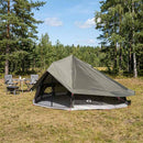 vidaXL Cort Tipi culoare maro gri 800 x 800 x 430 cm poliester si otel