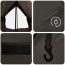 vidaXL Cort Tipi culoare maro gri 250 x 250 cm poliester si otel