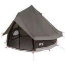 vidaXL Cort Tipi culoare maro gri 250 x 250 cm poliester si otel