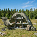 vidaXL Cort pentru depozitare verde masliniu 120 x 50 x 70 cm