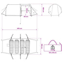 vidaXL Cort tunel verde masliniu 410 x 175 x 105 cm poliester si otel