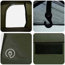 vidaXL Cort cabina verde masliniu 244 x 213 x 183 cm poliester si otel