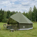 vidaXL Cort Tipi verde masliniu 300 x 300 x 200 cm poliester si otel