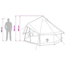 vidaXL Cort Tipi culoare maro gri 300 x 300 x 200 cm poliester si otel