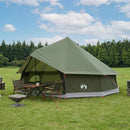 vidaXL Cort Tipi verde masliniu 600 x 600 x 350 cm poliester si otel