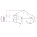 vidaXL Cort Tipi verde masliniu 600 x 600 x 350 cm poliester si otel