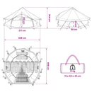 vidaXL Cort Tipi verde masliniu 600 x 600 x 350 cm poliester si otel