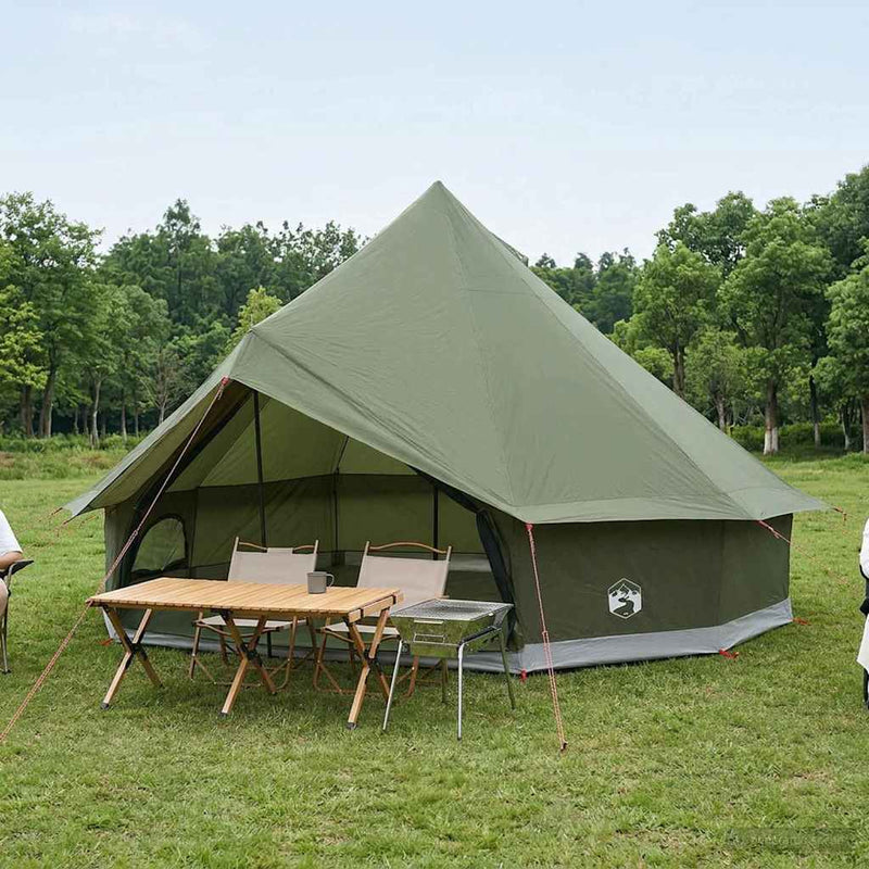 vidaXL Cort Tipi verde masliniu 500 x 500 x 300 cm poliester si otel
