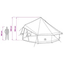 vidaXL Cort Tipi verde masliniu 500 x 500 x 300 cm poliester si otel