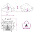 vidaXL Cort Tipi verde masliniu 500 x 500 x 300 cm poliester si otel