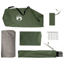 vidaXL Cort tunel verde masliniu 215 x 100 x 90 cm poliester si otel