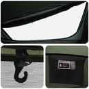 vidaXL Cort tunel verde masliniu 215 x 100 x 90 cm poliester si otel