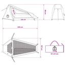 vidaXL Cort tunel verde masliniu 215 x 100 x 90 cm poliester si otel
