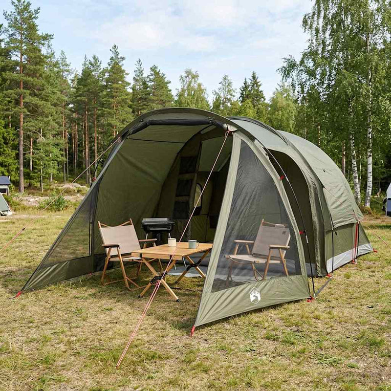 vidaXL Cort cabina verde masliniu 488 x 244 x 183 cm poliester si otel