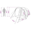 vidaXL Cort cabina verde masliniu 488 x 244 x 183 cm poliester si otel