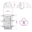 vidaXL Cort cabina verde masliniu 488 x 244 x 183 cm poliester si otel