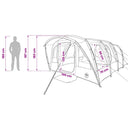 vidaXL Cort tunel verde masliniu 427 x 315 x 178 cm poliester si otel (8 persoane)