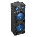 Boxa portabila Samus Fiesta 12 100 W Bluetooth USB slot card SD Aux in radio FM intrare microfon functie True Wireless Stereo negru microfon inclus telecomanda