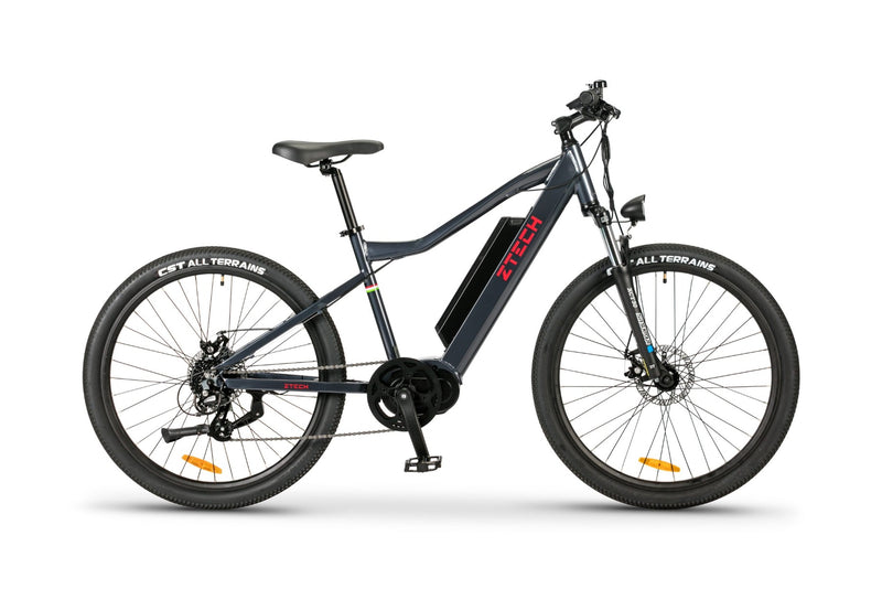Bicicleta electrica Ztech ZT-85M SWORDFISH autonomie 50 km viteza maxima 25 km/h putere 250W acumulator 12Ah/36V nu necesita permis-Gri