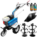 Pachet motosapa Premium AGT 6500 Honda GX200 freze segmentabile 80cm roti cauciuc rarita fixa + 1l Ulei motor AgroPro 1l Ulei transmisie AgroPro