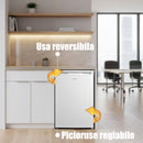 Frigider Samus SW144E Frigider Samus SW144E mic cu 1 usa si 2 rafturi 113 litri clasa D inaltime 84.5 cm termostat reglabil usa reversibila iluminare interioara picioare reglabile