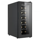 Racitor termoelectric (pentru vinuri) Samus SRV38CR12 5 rafturi din metal 32 litri capacitate 12 sticle clasa F racire termoelectrica iluminare interioara LED control tactil cu afisaj electronic 65.2 x 26.5 x 51 cm