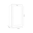 Racitor termoelectric (pentru vinuri) Samus SRV38CR12 5 rafturi din metal 32 litri capacitate 12 sticle clasa F racire termoelectrica iluminare interioara LED control tactil cu afisaj electronic 65.2 x 26.5 x 51 cm