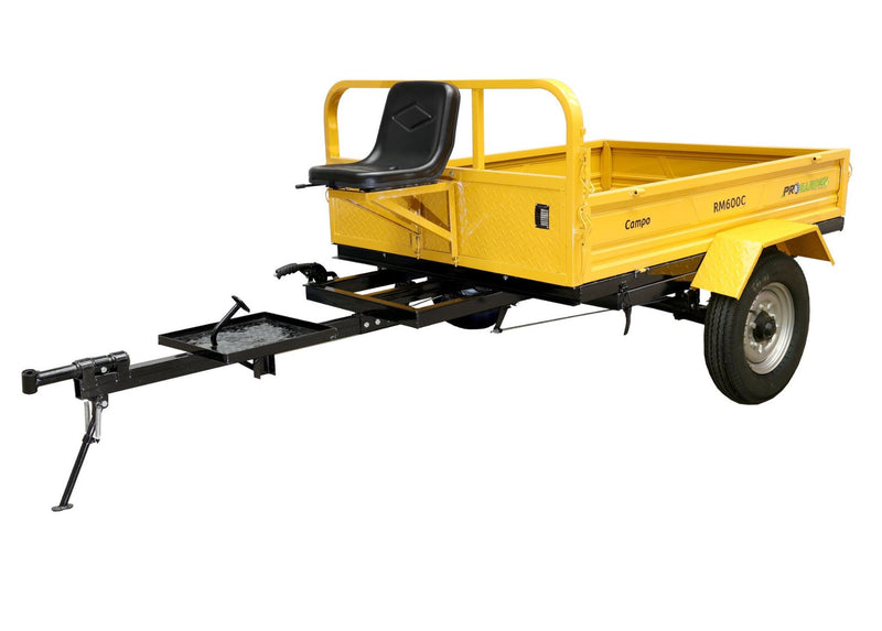 ProGARDEN Campo RM600C remorca 600kg motocultor, 1 osie, prindere bolt, roti profil rutier 5.00-12