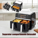 Friteuza cu aer cald Samus AF9BIG-S2500DW 2500 W 9 litri Separator compartiment detasabil Afisaj electronic color Touch Control Timer 10 programe Tehnologia Fry-Force 360°