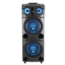Boxa portabila Samus Fiesta 12 100 W Bluetooth USB slot card SD Aux in radio FM intrare microfon functie True Wireless Stereo negru microfon inclus telecomanda
