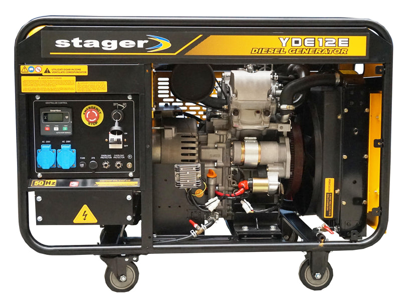 Stager YDE12E Generator open frame 10kW monofazat diesel pornire la cheie