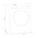 Masina de spalat rufe slim Albatros AWM1274 7 kg 1200 rpm clasa D adancime 40 program tesaturi XXL pornire intarziata control antispuma afisaj electronic blocare acces copii alb