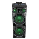 Boxa portabila Samus Fiesta 12 100 W Bluetooth USB slot card SD Aux in radio FM intrare microfon functie True Wireless Stereo negru microfon inclus telecomanda