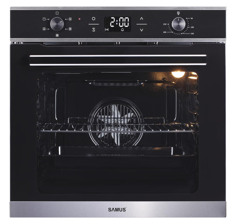 Cuptor electric incorporabil Samus SC625GDX5 clasa A 75 litri 5 functii semi-grill ventilator convectie functie dezghetare temporizator display digital 2000 W