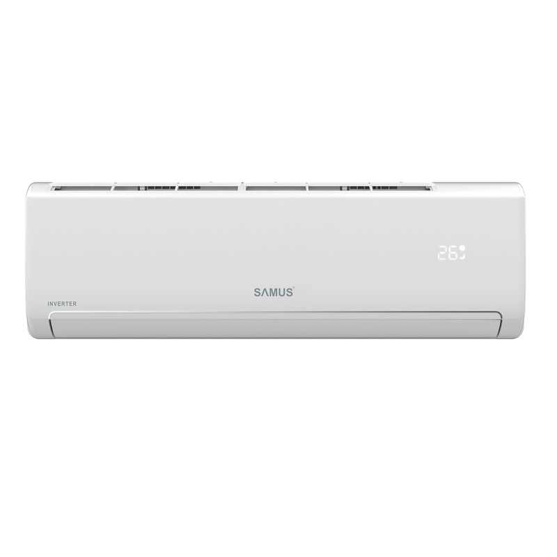 Aparat de aer conditionat Samus ACS-18K01 WIFI 18000 BTU A++ / A+ Wi-Fi inverter ventilatie functie incalzire mod eco I Feel timer mod de noapte autocuratare alb
