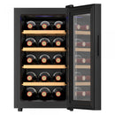Racitor termoelectric (pentru vinuri) Samus SRV50LM15 4 rafturi din lemn 48 litri capacitate 15 sticle clasa F racire termoelectrica iluminare interioara LED control tactil cu afisaj electronic 63.5 x 36 x 54.7 cm