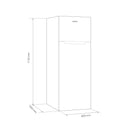 Frigider Samus SX464E cu 2 usi si 4 rafturi 304 litri clasa E argintiu inaltime 172 cm termostat reglabil usi reversibile lumina interioara tip LED picioare reglabile