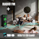 Boxa portabila Samus Phoenix 15 120 W Bluetooth USB slot card TF Aux in radio FM intrare microfon functie True Wireless Stereo functie inregistrare negru microfon inclus telecomanda