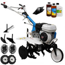 Motosapa AGT 5580 motor Honda GP200 6.5 CP latime lucru 80 cm 2+1 viteze freze rarita fixa roti cauciuc 4.00-8 roti metal plug arat rarita reglabila plug cartofi 2.6l ulei