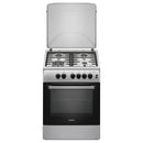 RESIGILAT: Aragaz pe gaz Samus SM664XPGS1 4 arzatoare cuptor pe gaz 70 litri 1 arzator Wok aprindere electrica dispozitiv siguranta plita si cuptor timer, grill iluminare cuptor latime 60 cm, finisaj inox