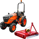 Tractor ACE VEER 3000 4WD motor Mitsubishi 25 CP diesel rezervor 25 L 9+3 viteze tractiune 4x4 servo directie anvelope profil agricol 6.00-12" & 8.3x20" + Tocator vegetal cu lama DMK