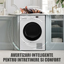 Uscator de rufe Samus SGDP-824 pompa de caldura 8 kg clasa E latime 60 cm memorare program favorit functie Antisifonare blocare acces copii optiune pornire intarziata
