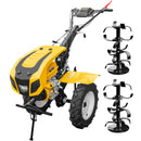 Motocultor AgroPro HS 1100D NEW-1 motor 18 CP benzina EURO V 2+1 viteze latime lucru 135 cm freze 2+1+1 roti 5.00-12 capota cu far