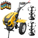 Motocultor AgroPro HS 1100D NEW-1 motor 18 CP benzina EURO V 2+1 viteze latime lucru 135 cm freze 2+1+1 roti 5.00-12 capota cu far 5l ulei