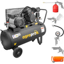 Compresor AgroPro AirPRO 30100B putere 2.2 kW debit 250 l/min presiune 8 bari rezervor 100l kit 5 accesorii inclus
