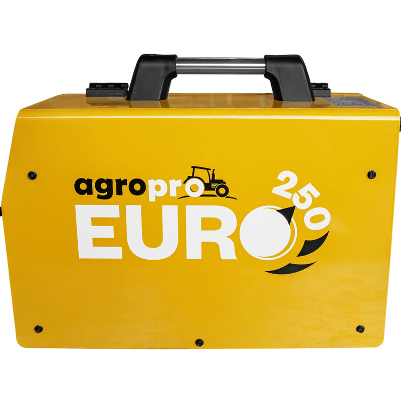 Aparat sudura profesional AgroPro Euro 250 tip invertor functie MIG-MMA-TIG amperaj 200A 220V, electrod 1.6-4mm rola sarma 0.8mm 1Kg accesorii incluse kit TIG regulator gaz