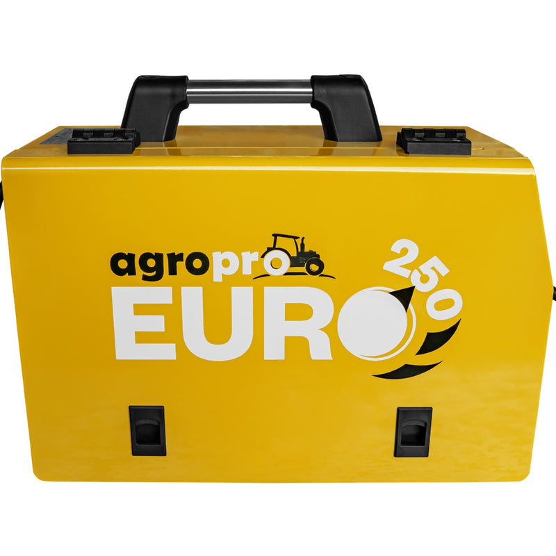 Aparat sudura profesional AgroPro Euro 250 tip invertor functie MIG-MMA-TIG amperaj 200A 220V, electrod 1.6-4mm rola sarma 0.8mm 1Kg accesorii incluse kit TIG regulator gaz