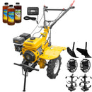 Motocultor AgroPro HS 1000 motor 7 CP 2+1 viteze latime lucru 65-95 cm freze roti cauciuc 4.00x8 priza putere tahometru roti metal plug arat rarita reglabila 3l ulei